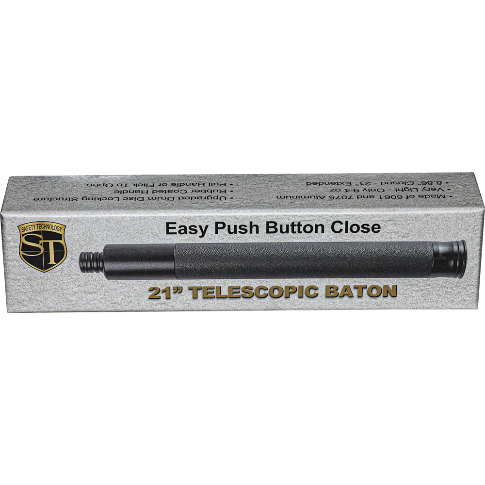 21” Rubber Handle Push Button Baton